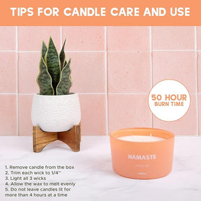 Namaste Lemon Tea Scented 3-Wick Candle, 8oz