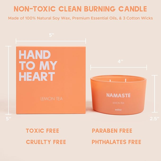 Namaste Lemon Tea Scented 3-Wick Candle, 8oz