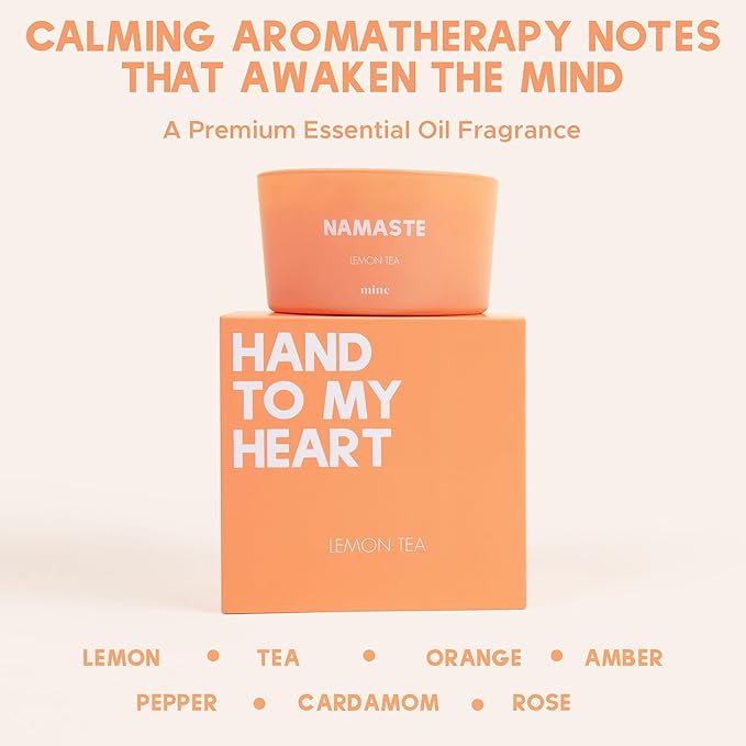 Namaste Lemon Tea Scented 3-Wick Candle, 8oz