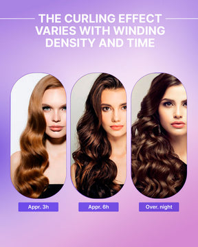 Wonder Family Natural Silk Heatless Hair Curling Set