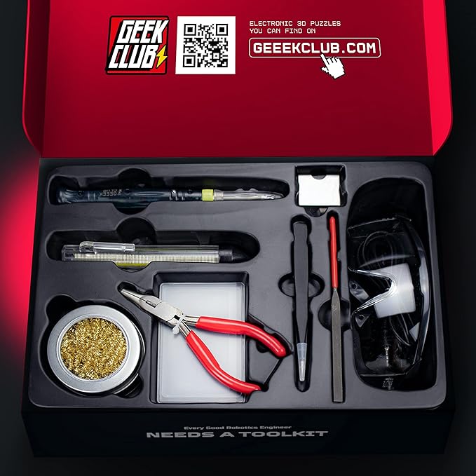 Geeek Tools 9-Piece Soldering Iron Kit with Storage Box