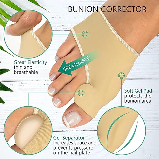 Orthopedic Bunion Corrector and Gel Toe Separator Bunion Splint (Size Large Fits Women 11-12 and Men 10.5- 13)