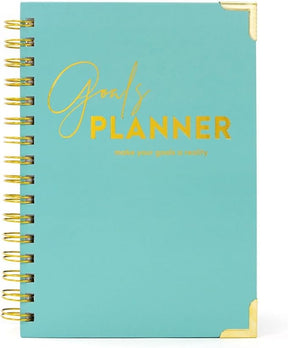 Joucien Weekly Goal Planner - High Quality Aqua Spiral Notebook