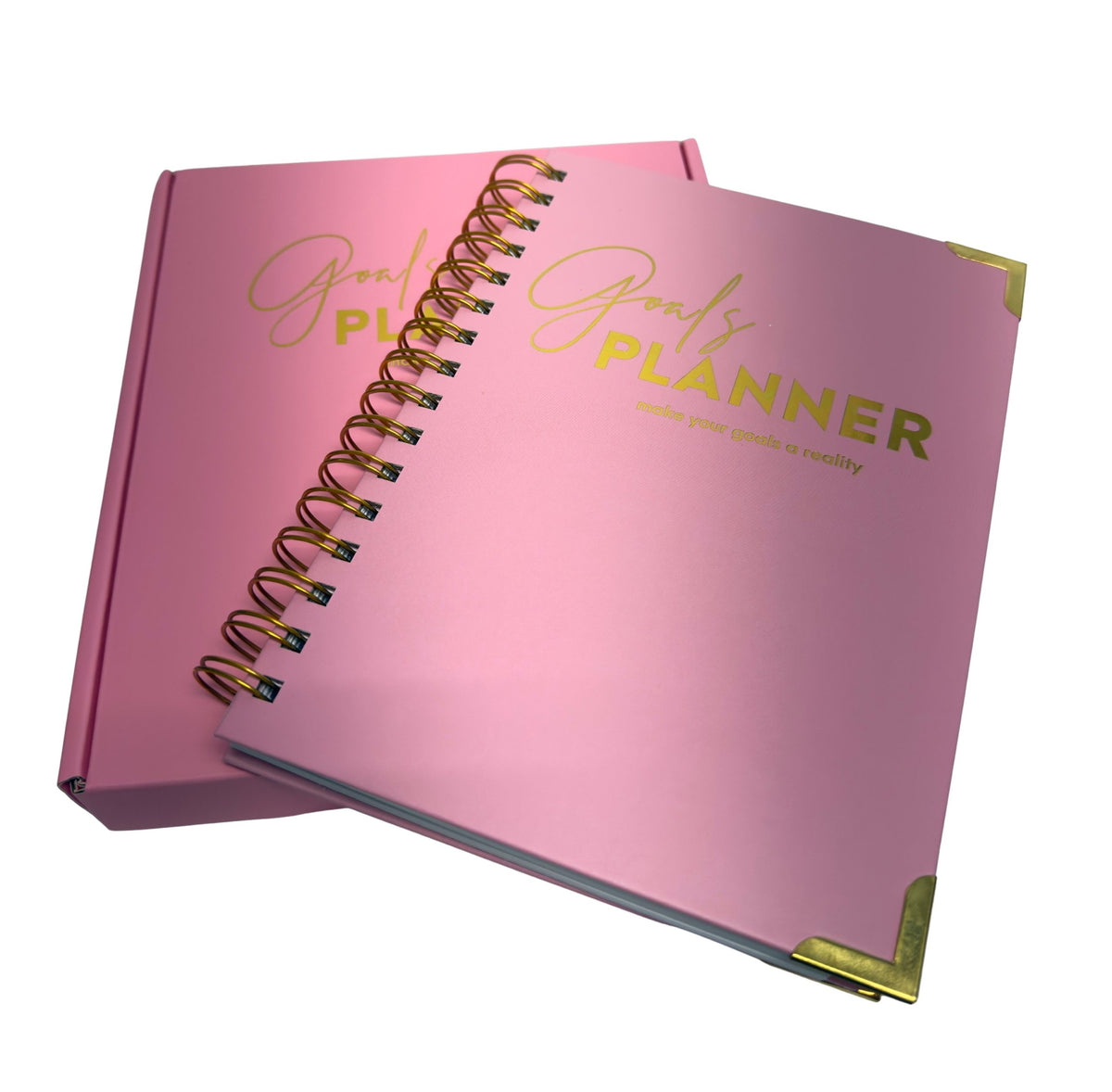 Joucien Weekly Goal Planner - High Quality Pink Spiral Notebook