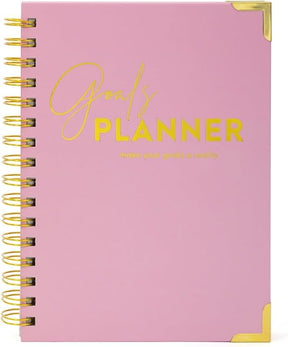 Joucien Weekly Goal Planner - High Quality Pink Spiral Notebook