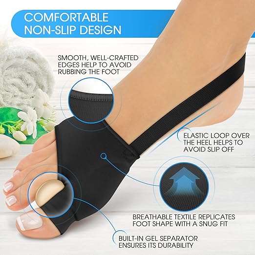 Dalivia Bunion Corrector and Big Toe Separator Relief Sleeve - 1 Pair