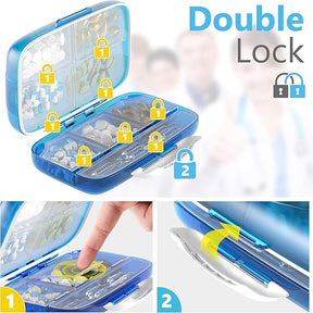 Airtight Moisture Proof Travel Pill Organizer Box