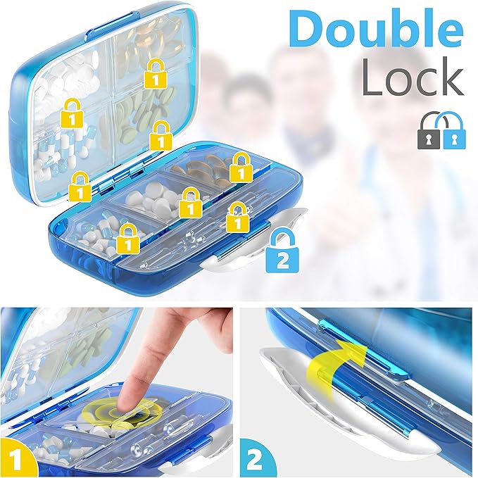 Airtight Moisture Proof Travel Pill Organizer Box