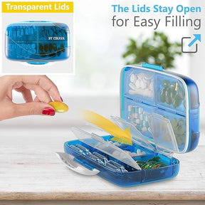 Airtight Moisture Proof Travel Pill Organizer Box