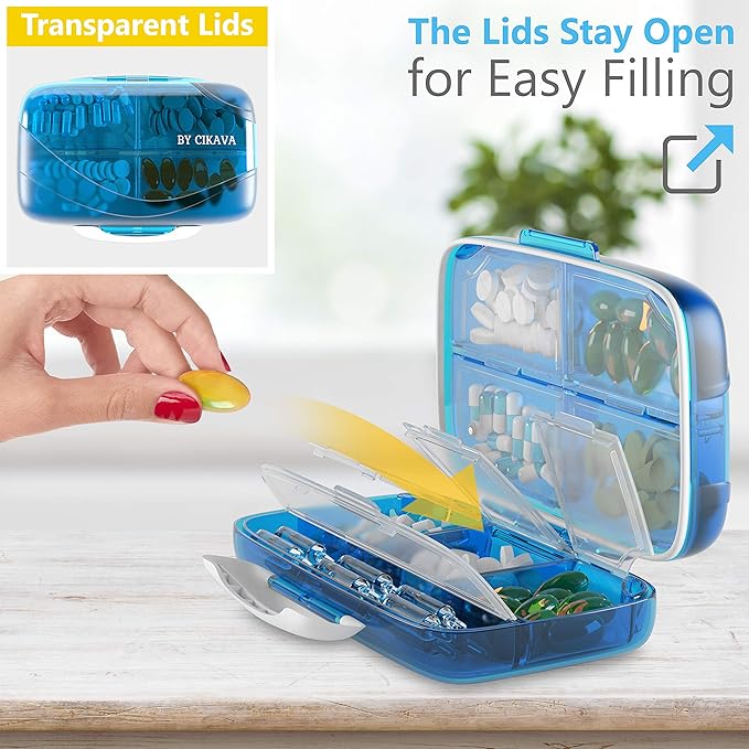 Airtight Moisture Proof Travel Pill Organizer Box