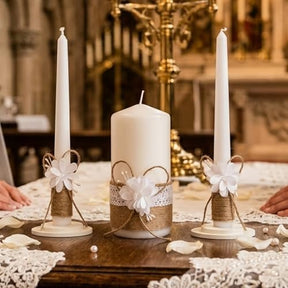 Wedding Unity Candle Set - 6" Pillar and Two 10" Taper Candles