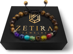 Natural Tiger Eye Beaded Bracelet - Multiple Colors