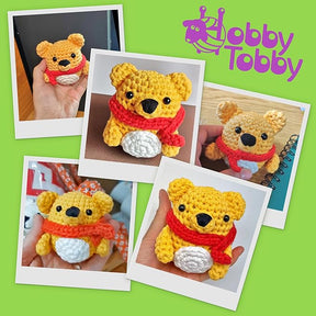 HobbyTobby Beginner Crochet Kit - Bear Amigurumi Craft Set