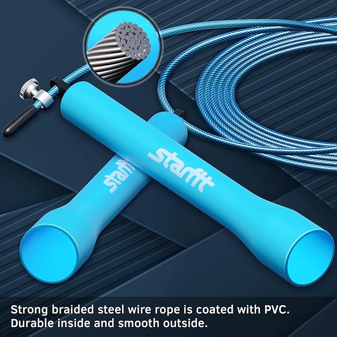 StarFit Premium High-Speed Jump Rope with 360-Degree Ball Bearings and Adjustable Cable
