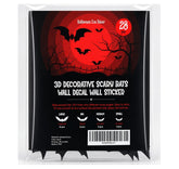 28-Piece 3D Halloween Bat Wall Decals - Spooky Party Decorations & Stickers