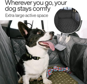 Waterproof Dog Car Seat Cover with Hard Bottom Inserts and Mesh Window