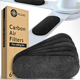 6-Pack Activated Charcoal Ceiling Fan Air Filters - Universal Fit