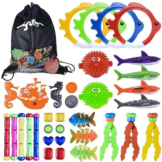 29-Piece Underwater Sinking Dive Toys and Pool Games Kit