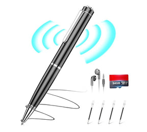 64GB Digital Voice Recorder Pen with AI Noise Reduction
