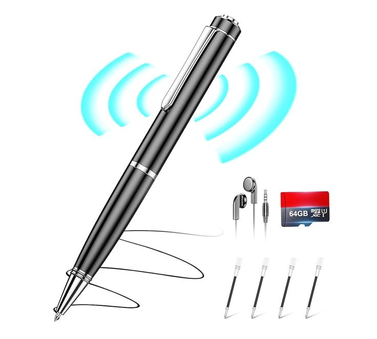 64GB Digital Voice Recorder Pen with AI Noise Reduction