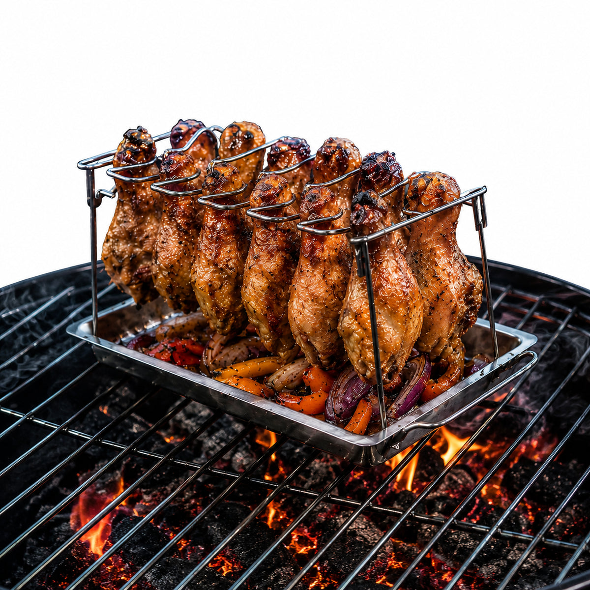 Cave Tools 12-Piece BBQ Wing Rack and Drip Pan