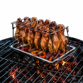 Cave Tools 12-Piece BBQ Wing Rack and Drip Pan