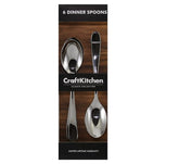 Craft Kitchen 6-Piece Stainless Steel Classic Dinner Spoons Set