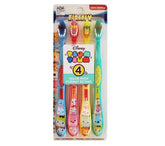 Disney Tsum Tsum Kids Soft Toothbrushes 4-Pack (7.5" x 3" x 1")