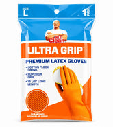 Mr. Clean Ultra Grip Premium Latex Gloves - Large - 13.5" Length (1 Pack)