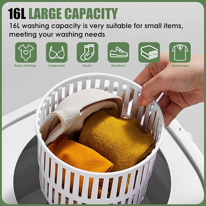 4.2 Gallon Foldable Portable Washing Machine with Spin Basket