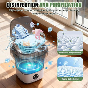 4.2 Gallon Foldable Portable Washing Machine with Spin Basket