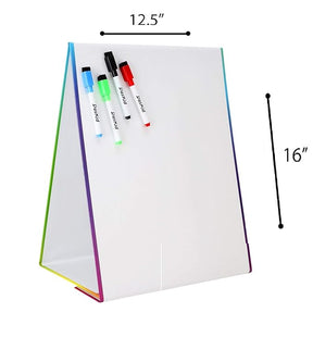 16" x 12.5" Double-Sided Tabletop Magnetic Whiteboard Easel