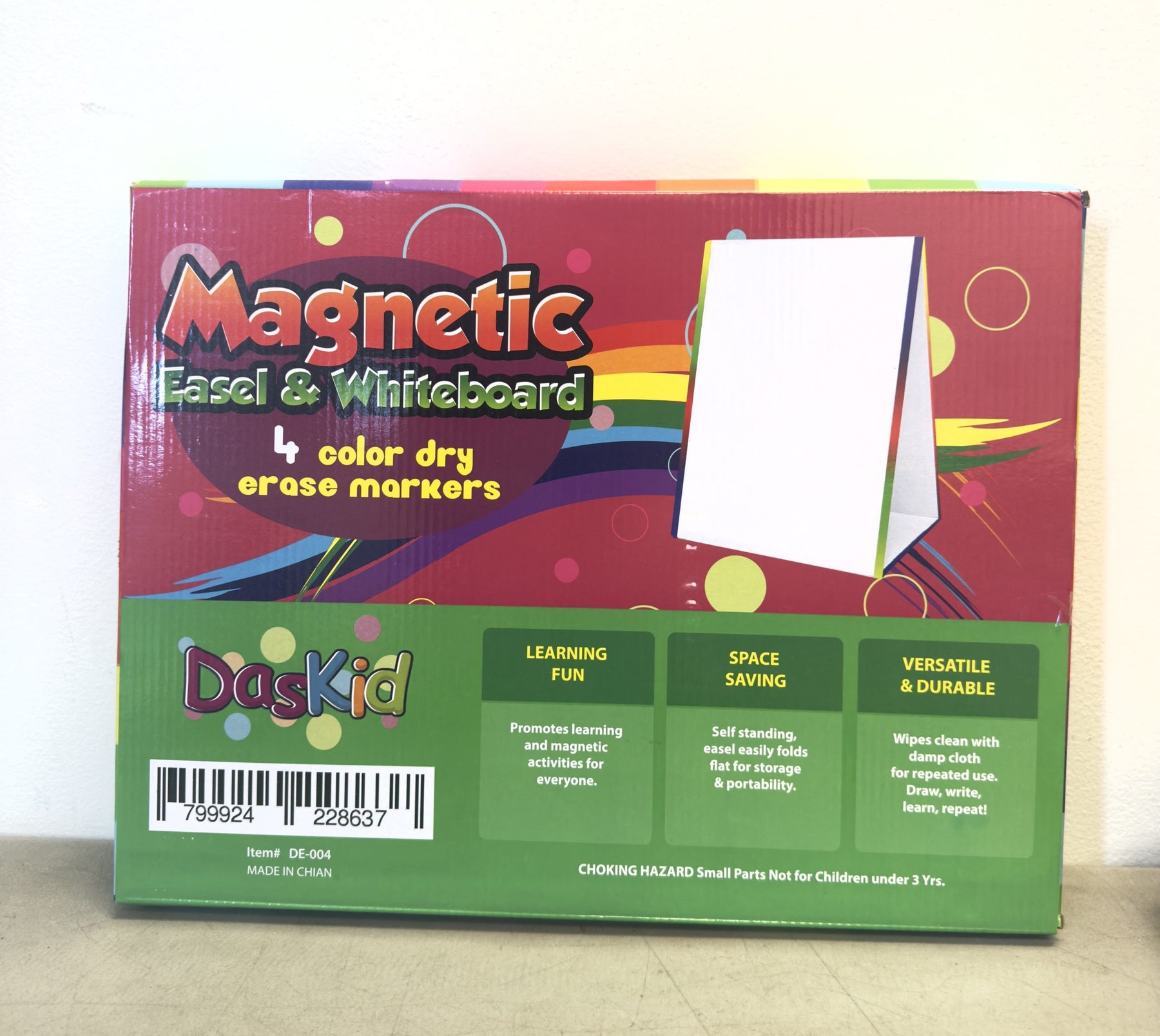 16" x 12.5" Double-Sided Tabletop Magnetic Whiteboard Easel