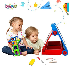 3-in-1 Portable Tabletop Kids Art Easel with Whiteboard & Blackboard