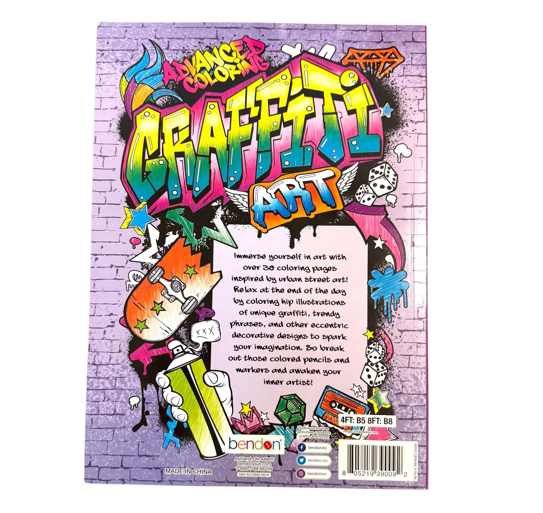 Bendon Graffiti Art Advanced Coloring Book (30 Pages)