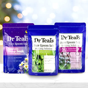 Dr Teal's Epsom Salt Trio Gift Set (Three 11 oz Bags)