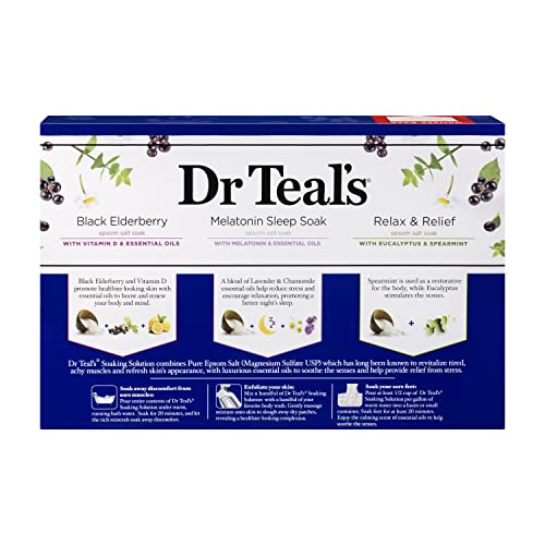 Dr Teal's Epsom Salt Trio Gift Set (Three 11 oz Bags)