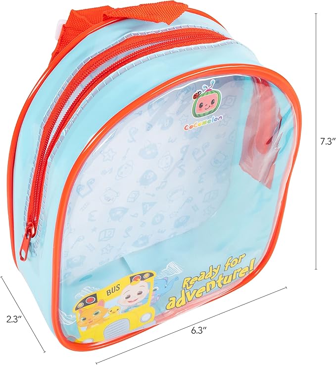 LUV HER CoComelon Kids Backpack with 10-Piece Hair Styling Accessories Pack