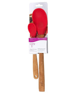 Core Kitchen 12" and 8.25" Silicone Spoons with Bamboo Handles