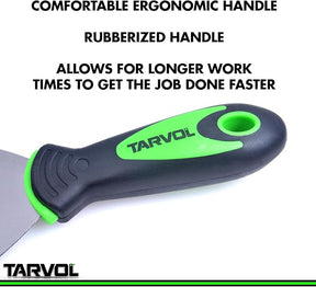 Tarvol 4" Heavy Duty Carbon Steel Putty Knife and Wall Scraper