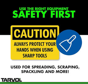 Tarvol 4" Heavy Duty Carbon Steel Putty Knife and Wall Scraper