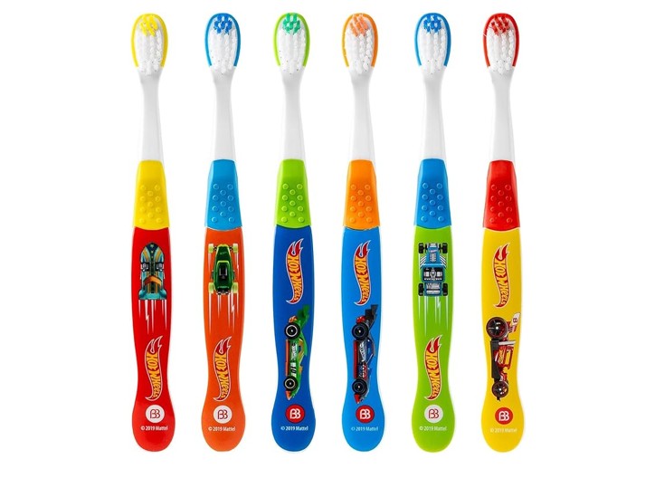Brush Buddies Hot Wheels Kids Soft Toothbrush 6-Pack