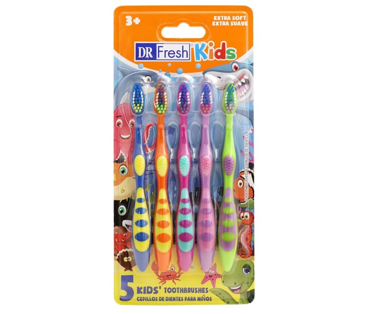 Dr. Fresh Kids Extra Soft Toothbrushes - 5 Count