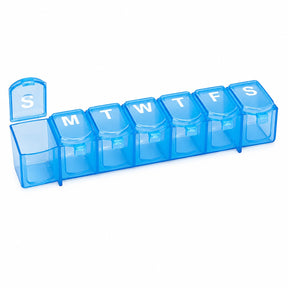 Ezy Dose 7-Day Push Button Pill Case (Medium 5.6" x 1.6")