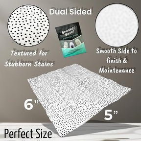 20-Pack 7"x7" Dual-Textured Quick Shoe Cleaning Wipes