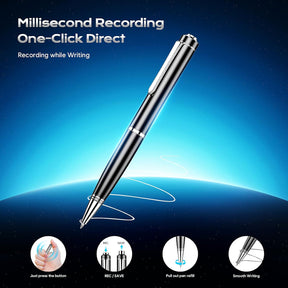 64GB Digital Voice Recorder Pen with AI Noise Reduction
