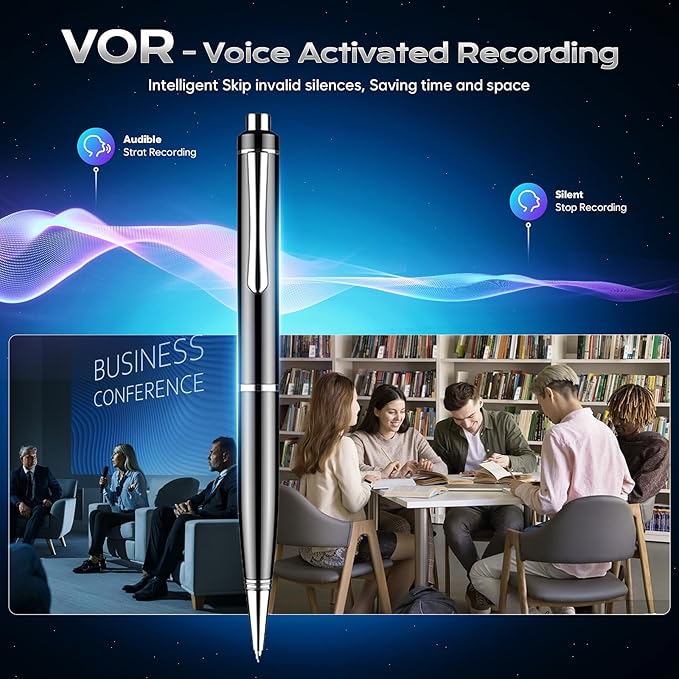 64GB Digital Voice Recorder Pen with AI Noise Reduction