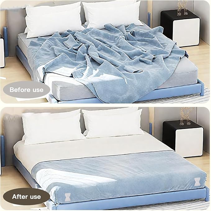 Heavy-Duty 4-Piece Adjustable Bed Sheet Fastener Clips