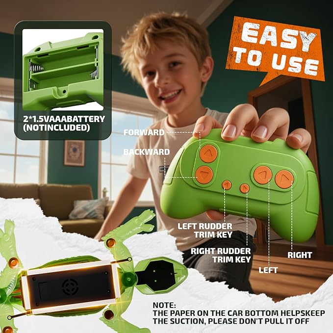 Glow-in-the-Dark Remote Control Wall Climbing Chameleon