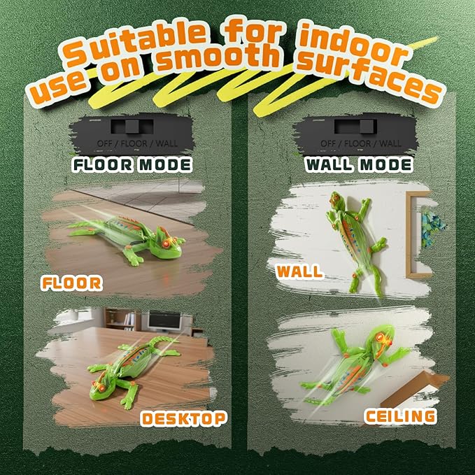 Glow-in-the-Dark Remote Control Wall Climbing Chameleon
